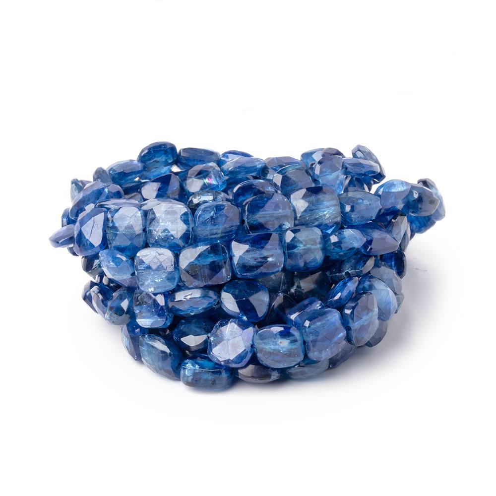 8x7.5mm Kyanite Faceted Pillow Beads 16 inch 49 pieces AA - Beadsofcambay.com
