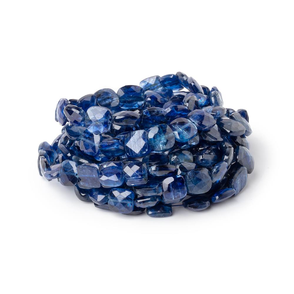 8x7.5mm Kyanite Faceted Pillow Beads 16 inch 53 pieces AA - Beadsofcambay.com