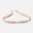 8x7.5mm Tri Color Off Round Freshwater Pearls 15 inch 45 Beads - Beadsofcambay.com