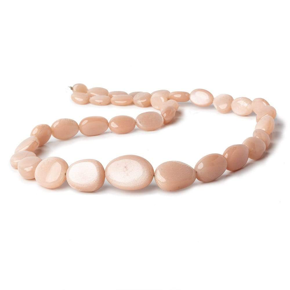 8x7mm - 20x15mm Angel Skin Peach Moonstone plain nuggets 18 inch 35 beads AA - Beadsofcambay.com