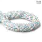 8x7mm Multi Beryl Plain Oval Beads 16 inch 51 pieces 1mm hole - Beadsofcambay.com