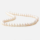 8x7mm Off White side drilled Baroque freshwater pearls 15.5 inch 55 pieces A - Beadsofcambay.com