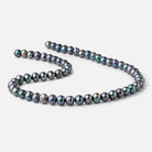 8x7mm Peacock Off Round Freshwater Pearls 16 inch 59 Beads - Beadsofcambay.com
