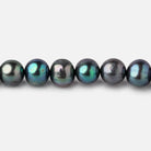 8x7mm Peacock Off Round Freshwater Pearls 16 inch 59 Beads - Beadsofcambay.com