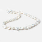 8x7x5-10x8x6mm White Straight Drilled Keshi Freshwater Pearls 16 inch 46 pieces - Beadsofcambay.com