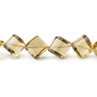 8x8-11x11mm Lemon Quartz barrel faceted half moons 7 inches 20 Beads - Beadsofcambay.com