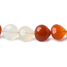 8x8-11x11mm Mexican Fire Opal faceted heart beads 16 inch 42 pieces AA Grade - Beadsofcambay.com