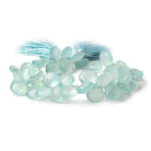 8x8-11x11mm Sea Blue Green Chalcedony faceted hearts 7.5 inch 44 beads AAA - Beadsofcambay.com