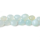8x8-11x12mm Multi Color Peruvian Opal faceted heart beads 8 inch 42 pieces - Beadsofcambay.com