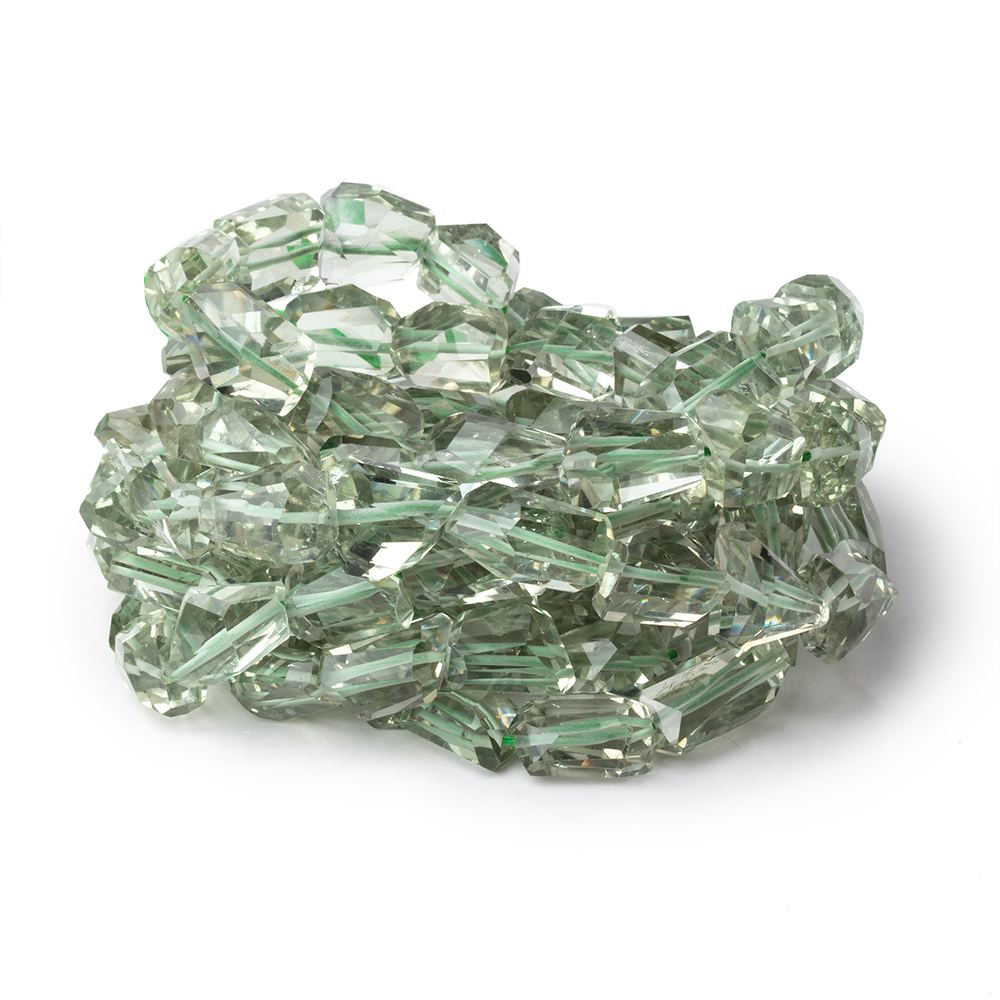 8x8-14x11mm Prasiolite Faceted Nugget Beads 18 inch 35 pieces AA - Beadsofcambay.com