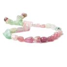 8x8.5-18.x9mm Multi Color Afghani Tourmaline Plain Nuggets 16.5 inch 35 pcs - Beadsofcambay.com