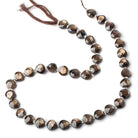 8x8mm Golden Sheen Chocolate Sapphire faceted hearts 15.5 inch 42 beads AA - Beadsofcambay.com