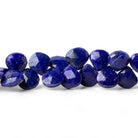 8x8mm Lapis Lazuli faceted heart beads 7 inch 50 pieces A - Beadsofcambay.com