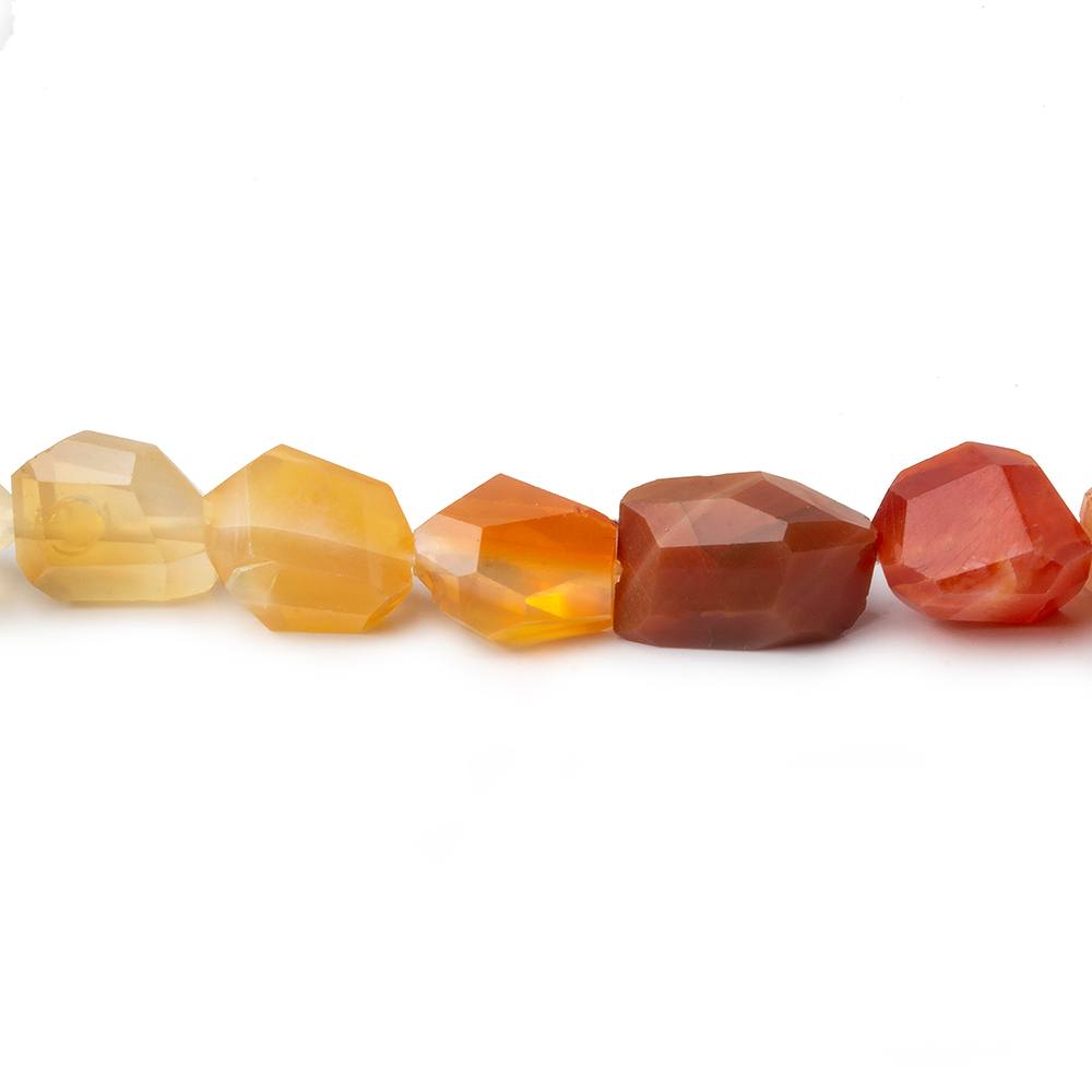 8x8x5-12x8x7mm Multi Color Fire Opal faceted nugget beads 16 inch 40 pieces A - Beadsofcambay.com