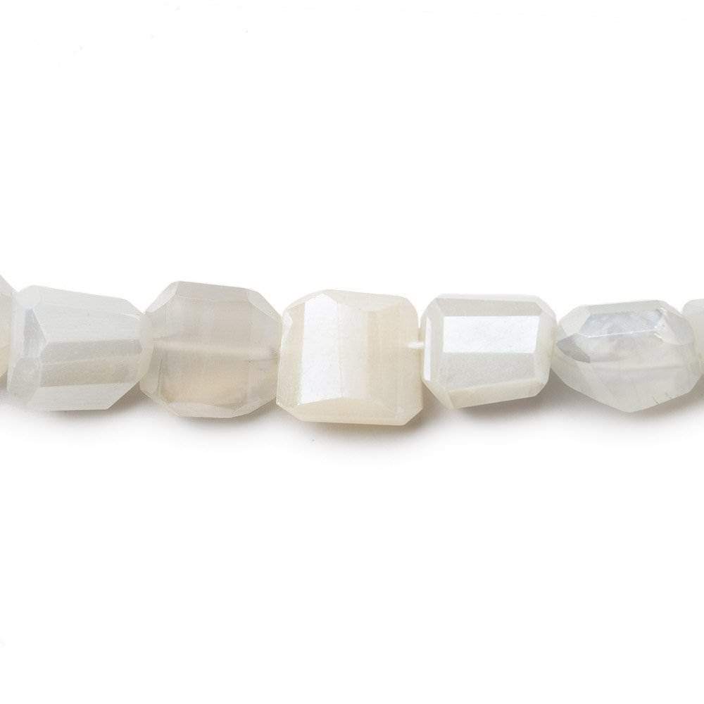 8x8x6-12x8x7mm White Moonstone faceted nugget beads 12.5 inch 30 pieces - Beadsofcambay.com