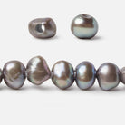 8x9-8x10mm Warm Grey Large Hole Baroque Freshwater Pearls 15 in. 49 pcs - Beadsofcambay.com