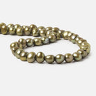 8x9-9x11mm Lemongrass Green Baroque 2.5mm large hole Pearl 15 inch 45 pcs - Beadsofcambay.com