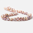 8x9.5-9x10.5mm TriColor Baroque 2.5mm large hole Pearls 15 in. 48 pcs - Beadsofcambay.com