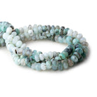 9-10mm Blue Peruvian Opal Plain Rondelle Beads 16 inch 60 pieces - Beadsofcambay.com
