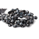 9-10mm Hawk's Eye Faceted Heart Beads 7.5 inch 42 pieces - Beadsofcambay.com