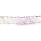 9-10mm Kunzite and Hiddenite Faceted Heart Beads 7.5 inch 18 pieces - Beadsofcambay.com