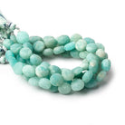 9-10mm Matte Amazonite plain coins 7.5 inch 19 beads A - Beadsofcambay.com