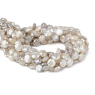 9-10mm Mystic Light White Moonstone faceted coins 14 inch 35 beads - Beadsofcambay.com