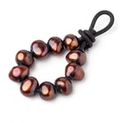 9-10mm Pecan Brown Large Hole Baroque Pearls Set of 10 - Beadsofcambay.com
