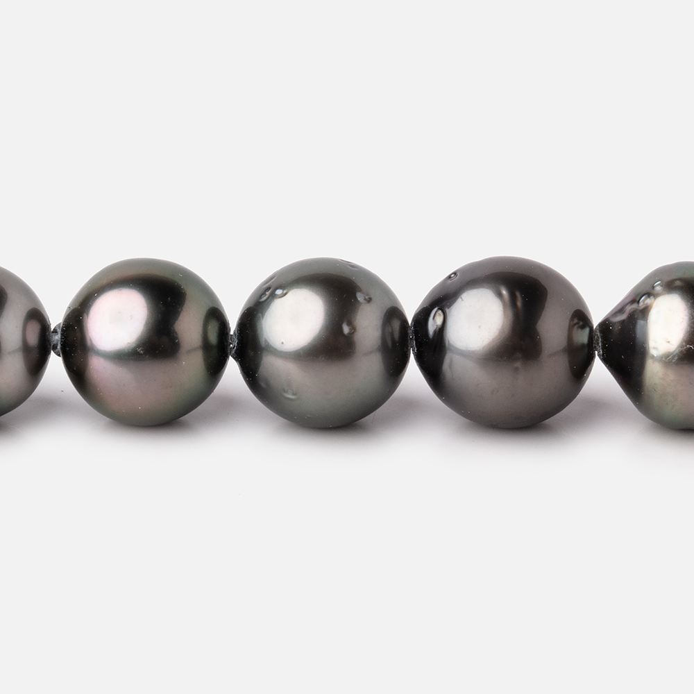 9-10mm Tahitian Saltwater Pearls 16 inch 41 Beads AA - Beadsofcambay.com