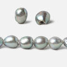 9-10mm Teal Silver Baroque large hole Freshwater Pearls 16 inch 36 pieces - Beadsofcambay.com