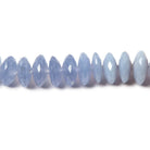 9-10mm Turkish Blue Chalcedony German Faceted Rondelles 16 in. 95 beads - Beadsofcambay.com