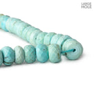 9-10mm Turquoise large hole faceted rondelle beads 16 inch 71 beads - Beadsofcambay.com