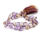 9-11mm Ametrine Faceted Heart Beads 8 inch 46 pieces - Beadsofcambay.com
