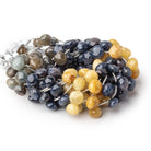 9-11mm Blue and Fancy Sapphire faceted Candy Kiss Beads 8 inch 16 pieces - Beadsofcambay.com