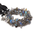 9-11mm Labradorite Carved Leaf Beads 8 inch 48 pieces AA - Beadsofcambay.com