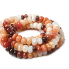 9-11mm Mexican Fire Opal Faceted Rondelle Beads 16 inch 65 pieces - Beadsofcambay.com