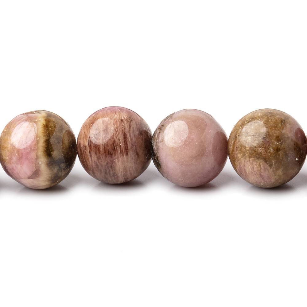 9-11mm Multi Color Tourmaline Plain Round Beads 18 inch 45 pieces AA - Beadsofcambay.com