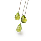 9-11mm Peridot Faceted Tear Drop Focals Set of 3 Beads - Beadsofcambay.com