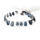 9-11mm Pietersite Faceted Pear Beads 7 inch 20 pieces - Beadsofcambay.com