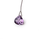 9-11mm Pink Amethyst Faceted Heart Focal 1 Bead - Beadsofcambay.com