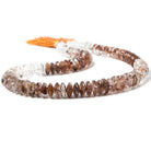 9-11mm Rutilated Quartz German Faceted Rondelle Beads AA Grade 95 pieces - Beadsofcambay.com