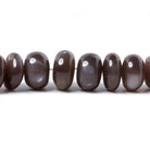 9-12.5mm Chocolate Moonstone plain rondelle beads 16 inch 61 pieces - Beadsofcambay.com