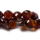 9-12mm Coconut Brown Chalcedony Faceted Heart Beads 8 inch 48 pieces - Beadsofcambay.com