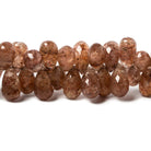 9-12mm Mossy Rutilated Quartz Beads Tear Drop Briolette 7.85 inch 76 pieces - Beadsofcambay.com