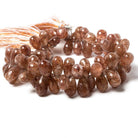 9-12mm Mossy Rutilated Quartz Beads Tear Drop Briolette 7.85 inch 76 pieces - Beadsofcambay.com