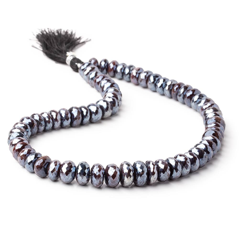 9-12mm Mystic Chocolate Moonstone Faceted Rondelles 15 inch 64 beads - Beadsofcambay.com