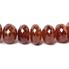 9-13mm Mandarin Garnet Beads Faceted Rondelle 16 inch 60 pieces - Beadsofcambay.com