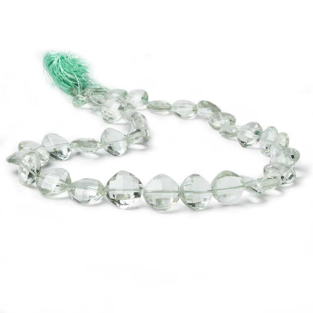 9-13mm Prasiolite corner drilled faceted pillow 17 inch 34 Beads AAA - Beadsofcambay.com