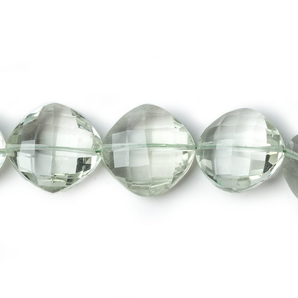 9-13mm Prasiolite corner drilled faceted pillow 17 inch 34 Beads AAA - Beadsofcambay.com