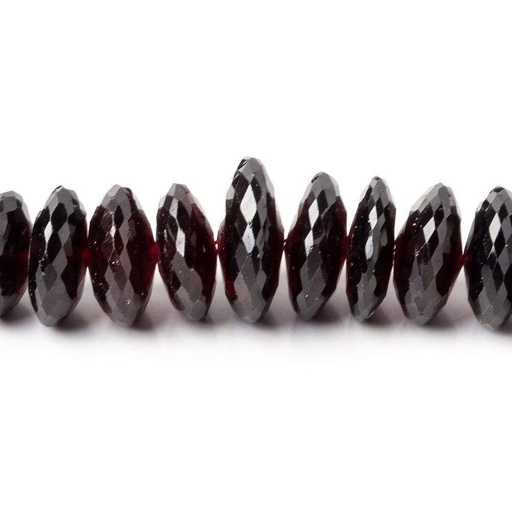 9-15mm Bohemia Garnet German Faceted Rondelle Beads AAA Grade 92 pieces - Beadsofcambay.com